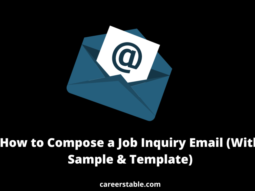sample cover letter job inquiry